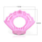Pink shell-shaped inflatable swimming ring, 110cm by 100cm with central opening
