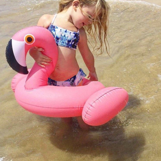 Kids Summer Water Fun Inflatable Flamingo Shaped Pool Ride-on Swimming Ring Floats, Outer Diameter: 87cm, Watermelon Shaped, Outer Diameter: 87cm, Blue Toucan Shaped