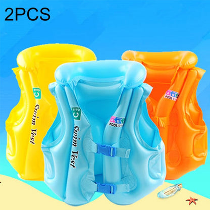 2 PCS C Code Children Float Inflatable Life Jacket Swimsuit, Size: Small, Random Color Delivery, Size: S