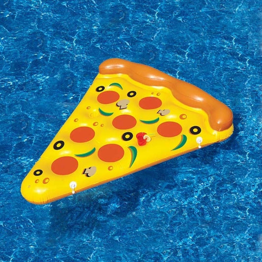 Inflatable Pizza Slice Shaped Floating Mat Swimming Ring, Inflated Size: 180 x 130cm, Pizza Slice
