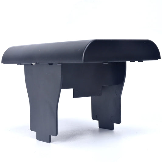 Dark gray film scanner cradle and housing, side view