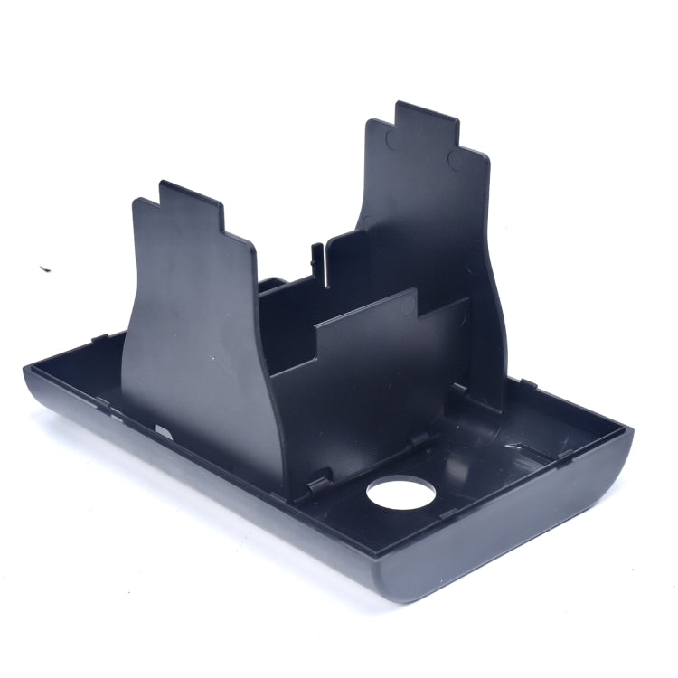 Dark gray open film scanner tray with two upright holders