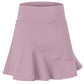 Women's petal pink A-line sports skirt with elastic waistband and flared hem design