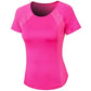 Women’s fitted round-neck short-sleeve T-shirt, rose red