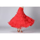 Red sequin swing long skirt with layered tulle hem