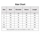 Size chart for men's cardigan coat with bust, shoulder, sleeve, and length measurements
