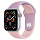 Double-color silicone watch band with lavender and light pink strap for Apple Watch 42mm