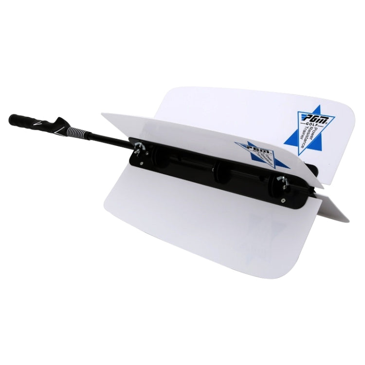 White golf wind swing trainer fan resistance board with long black handle