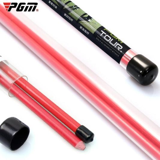 PGM 2 PCS Golf Alignment Sticks Fiberglass Training Aid Practice Rods for Correct Ball Direction(Color:Red Size:No Package), No Package, With Package