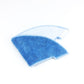 Blue microfiber cleaning pad with white backing and small loops
