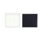 Robot vacuum filters: white grid filter panel and black foam backing