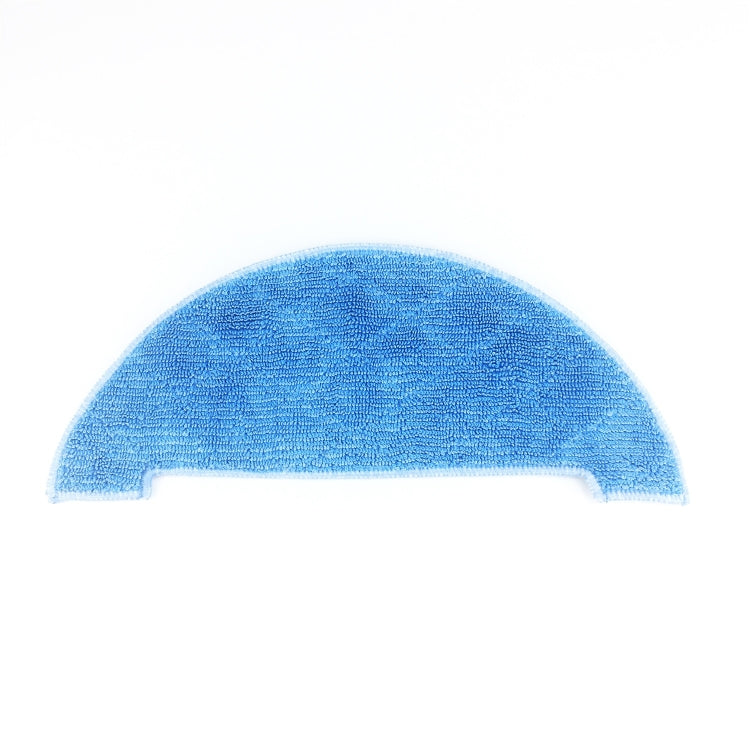 Blue semi-circular cleaning pad with soft microfiber texture