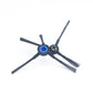 Robot vacuum side brush set with four blue bristle brushes and round hub