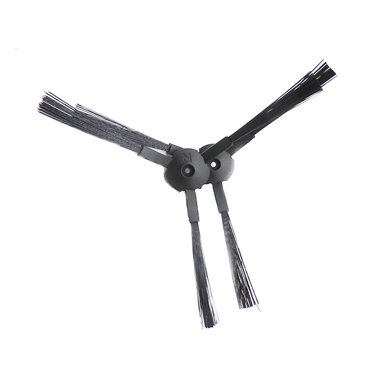 Robot vacuum side brush set showing three black brushes with gray bristles