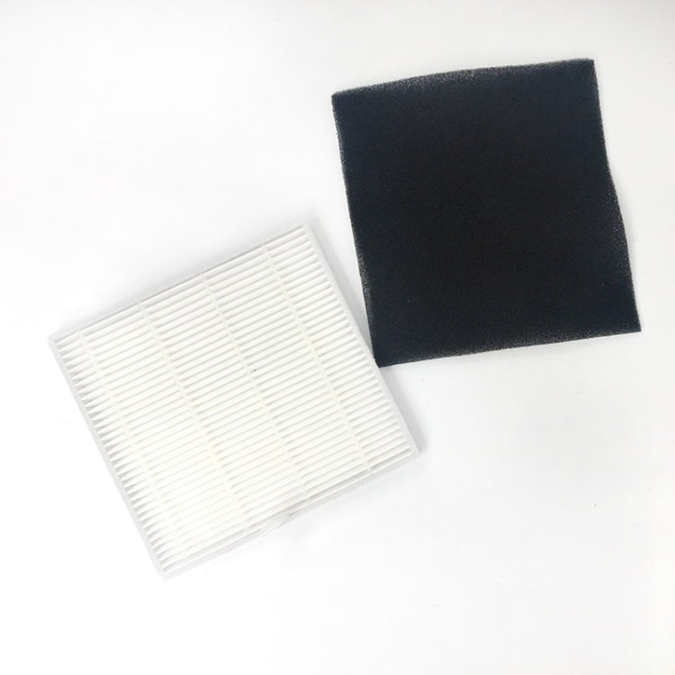 Vacuum cleaner filter mesh and foam pad, white grid with dark square top