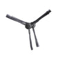 Robot vacuum side brush assembly with four black bristle vanes