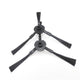 Robot vacuum dual side brush assembly, four black bristles on gray hubs