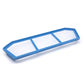 Robot vacuum replacement filter with blue frame and white inner mesh pads