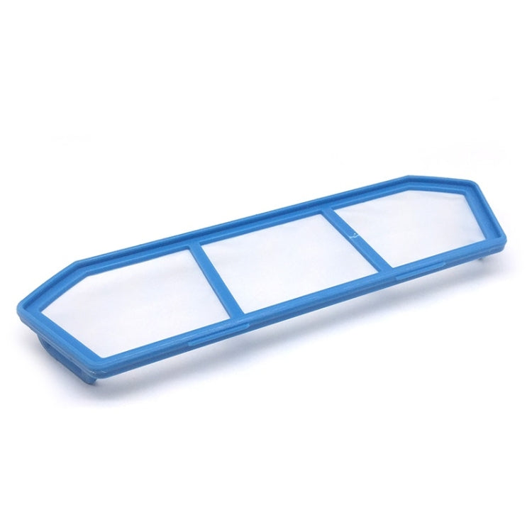 Robot vacuum replacement filter with blue frame and white inner mesh pads