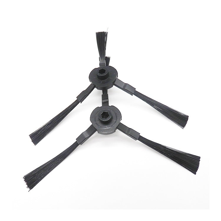 Robot vacuum side brushes set with two gray hubs and black bristle strands