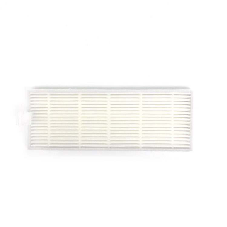 Robot vacuum replacement filter with white pleated media and rectangular frame