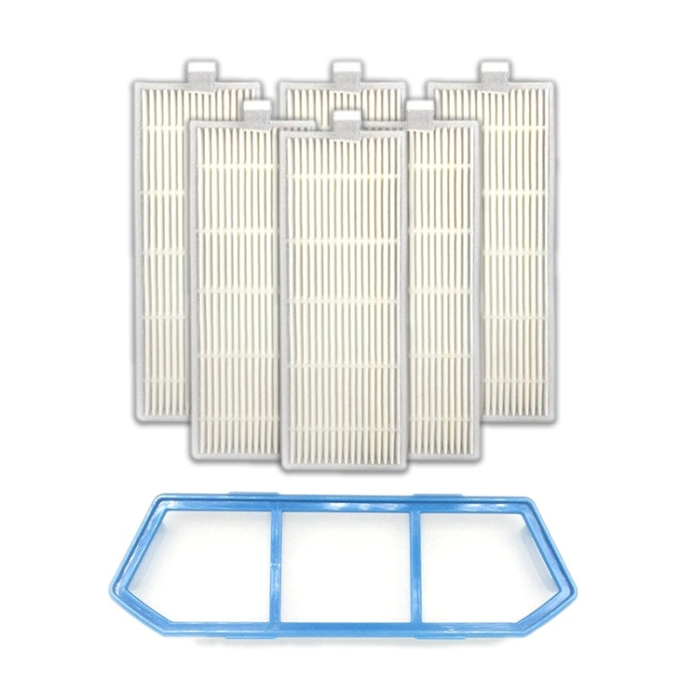 Replacement vacuum primary filter set with pleated white panels and blue frame