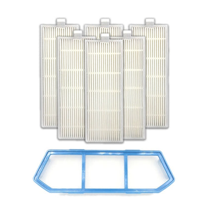 Replacement vacuum primary filter set with pleated white panels and blue frame