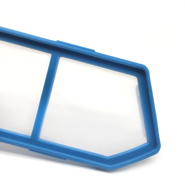 Replacement vacuum filter frame corner in blue with grid opening