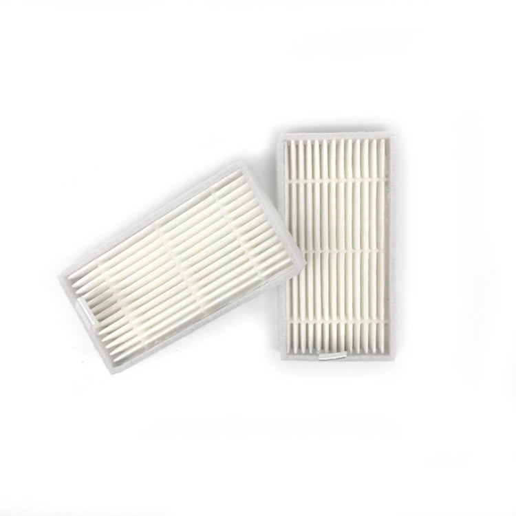 Robot vacuum filter set with two white pleated inserts for replacement