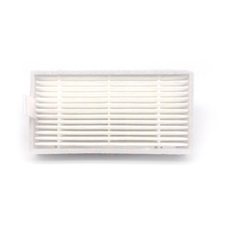 Robot vacuum rectangular white pleated filter with horizontal channel grille
