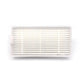 White rectangular vacuum filter cartridge with fine pleats