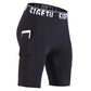 Men's quick-drying stretch boxer briefs, black with logo waistband and contoured inner panel