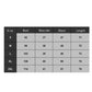 Women’s suit size chart with Size S–2XL bust, shoulder, chest, and length