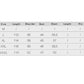Size chart table for men's long silk pajamas, listing lengths and measurements by size
