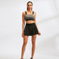 Tennis Dance Yoga Quick Drying Anti Light Lining Skirt Pants (Color:Rose Red Size:XXL), S, M, L, XL, XXL