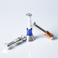 Desktop anti-stress magnet toy components with blue, copper, and silver bases