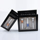 Desktop anti-stress magnet toy set in retail box, blue, copper, and silver versions