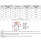 Size chart diagram for satin slip nightdress showing length, chest, and under bust
