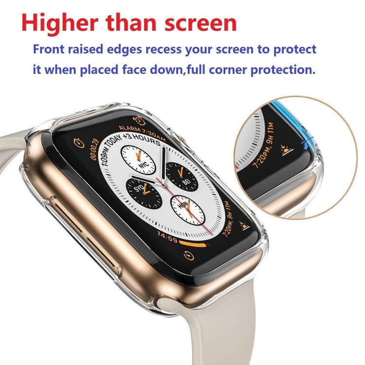 Clear TPU watch case with raised edges plus screen protector on smartwatch