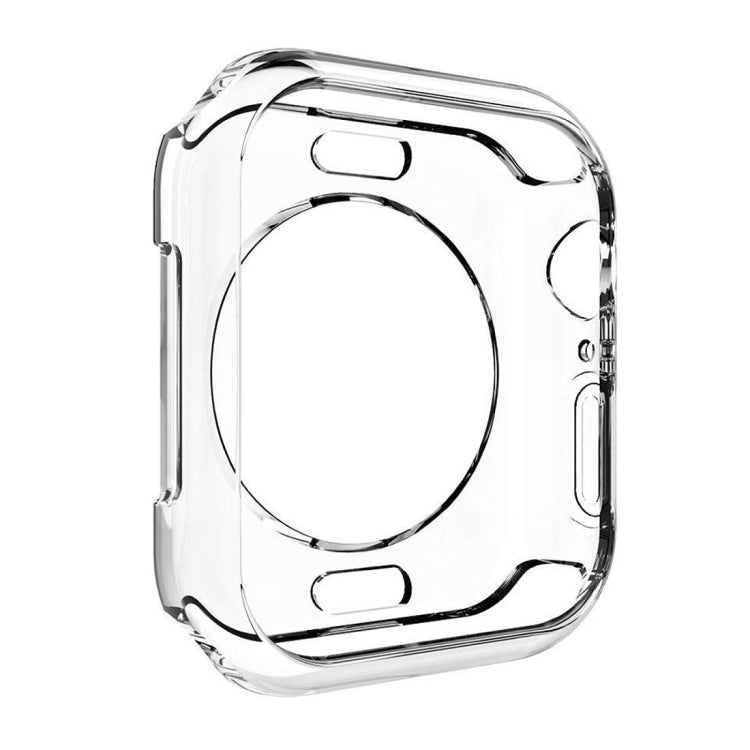 Clear TPU watch case frame with circular center opening and side button cutouts