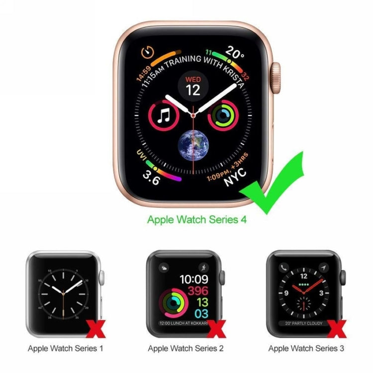 Rose gold Apple Watch with clear TPU case and screen protector film for 44mm